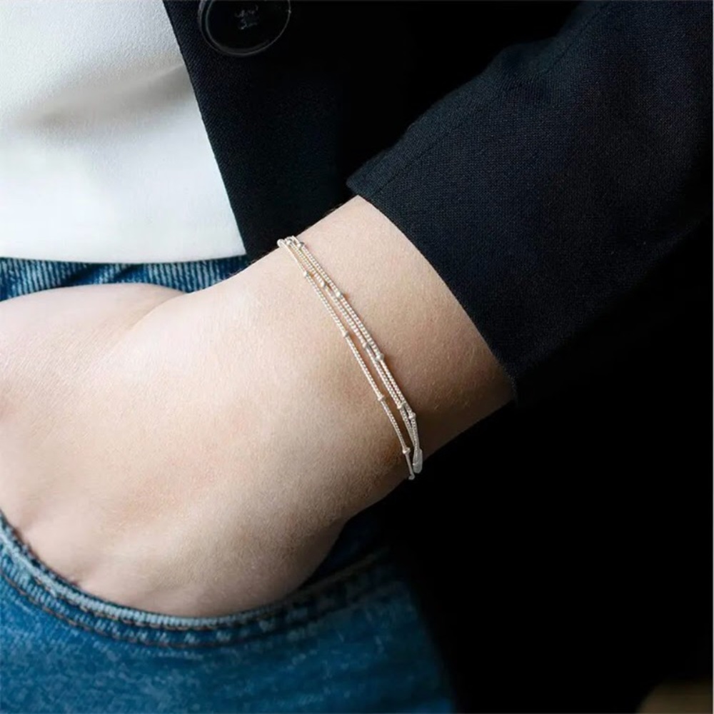 ⚜️𝟯𝟬%𝗢𝗙𝗙 𝗯𝘂𝗻𝗱𝗹𝗲𝘀 𝟯+⚜️ NEW 3 Layered Stainless Steel Bracelet - Picture 11 of 14